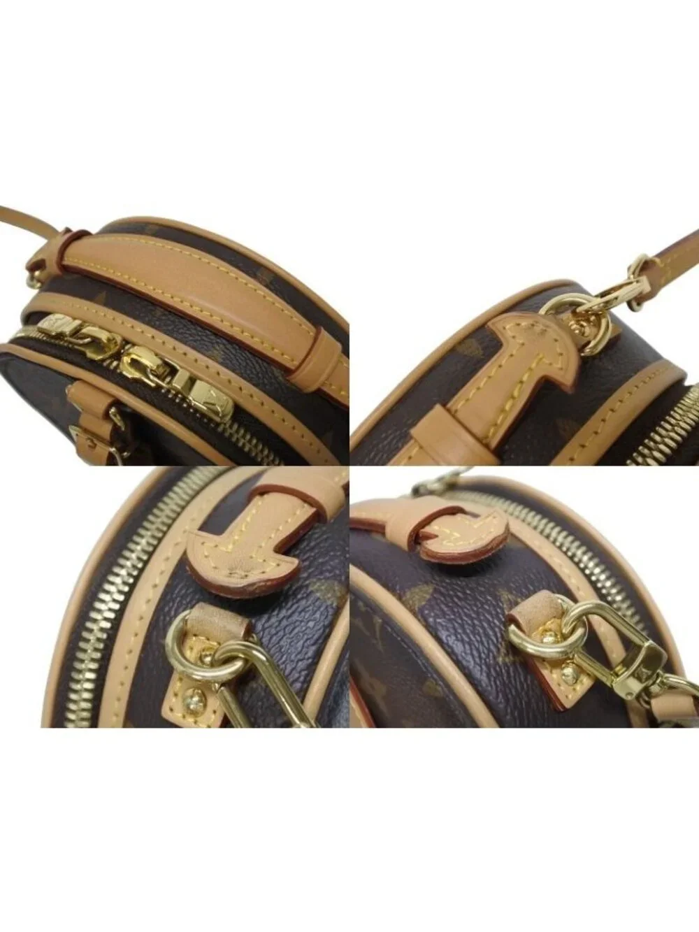 Louis Vuitton Mini Boite Chapeau Shoulder Bag Monogram Canvas Vachetta Leather